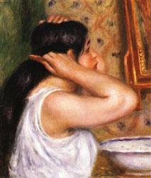 Auguste renoir The Toilette Woman Combing Her Hair France oil painting art